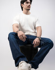 Aurelian White Rib Crew Tee