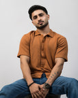Textured Core Ottoman Mustard Shirt