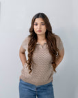 Élan Chevron Knitted Polo