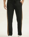 BLACK & BROWN PANELLED TROUSER