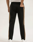 BLACK & BROWN PANELLED TROUSER