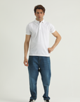 Signature Piqué White Polo