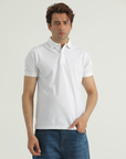 Signature Piqué White Polo