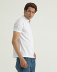 Signature Piqué White Polo