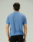 Heritage Marine Blue Knitted Polo