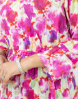 Serene Crimson Bloom Midi