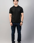 Signature Piqué Black Polo