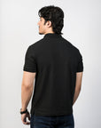 Signature Piqué Black Polo