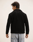 BLACK SHACKET WITH COLLAR
