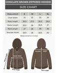 CHOCLATE BROWN ZIPPERED HOODIE