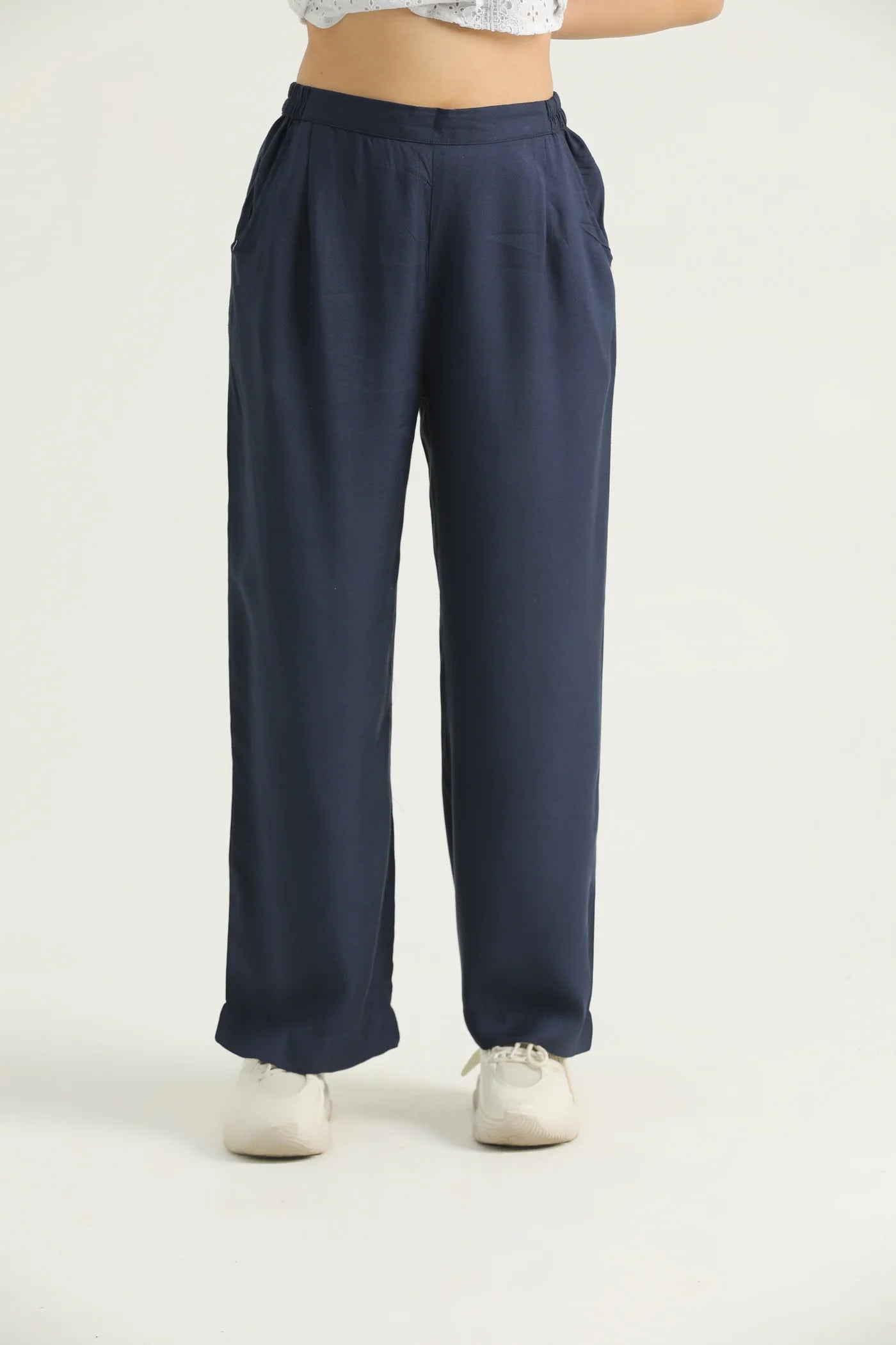 Luxe Loom Navy Blue Pants