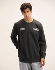 GRAPHIC CHARCOAL CREWNECK SWEATSHIRT