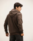 CHOCLATE BROWN ZIPPERED HOODIE