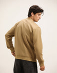 CAMEL BROWN BOXY POCKET SWEATSHIRT