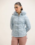 WOMEN BLUE PUFFER JACKET
