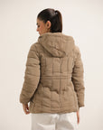WOMEN BROWN PUFFER JACKET