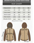BROWN PUFFER JACKET WITH HOOD