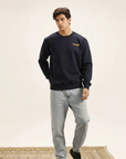 EMERALD NAVY GRAPHIC CREWNECK SWEATSHIRT