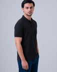 Signature Piqué Black Polo