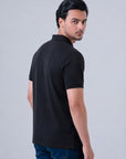 Signature Piqué Black Polo