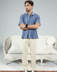 Blue Horizon Linen Button-Down