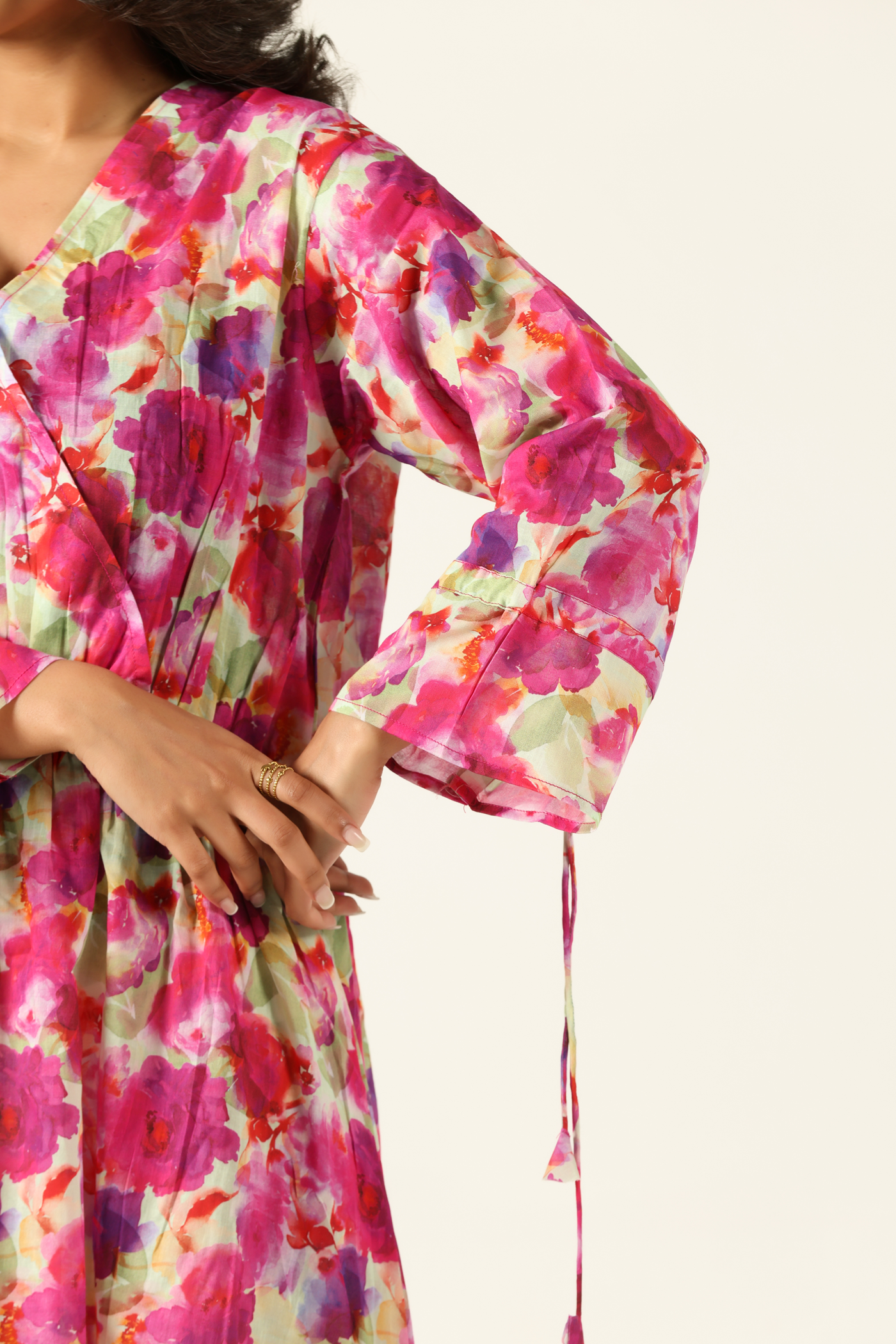 Serene Crimson Bloom Midi