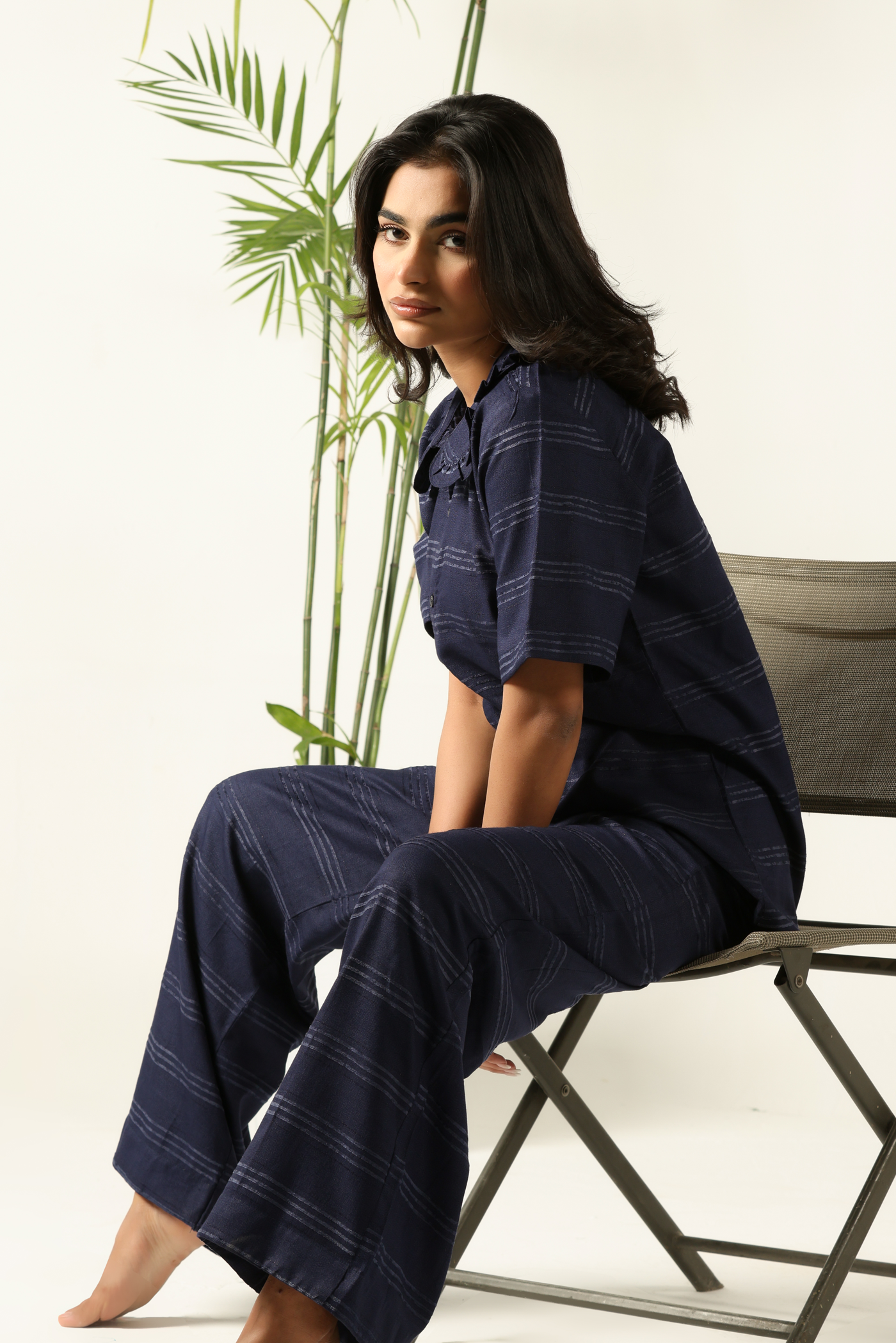 Velour Navy Lounge Co-Ord