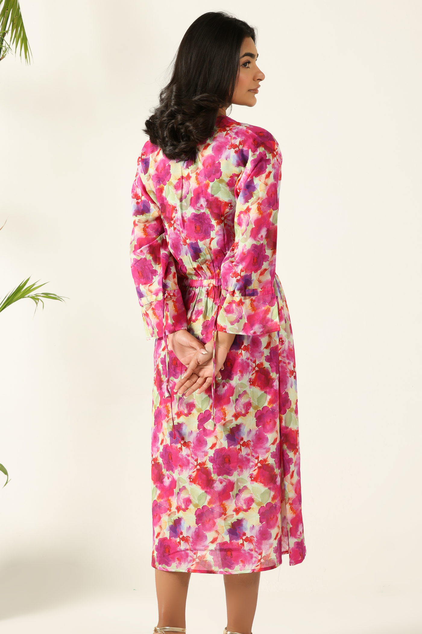 Serene Crimson Bloom Midi