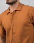 Textured Core Ottoman Mustard Shirt
