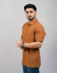 Textured Core Ottoman Mustard Shirt