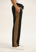 BLACK & BROWN PANELLED TROUSER