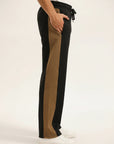 BLACK & BROWN PANELLED TROUSER