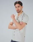 Micro Dot Jacquard Relax Shirt