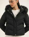 WOMEN OFF BLACK  PUFFER JACKET