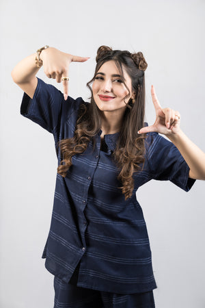 Velour Navy Lounge Co-Ord