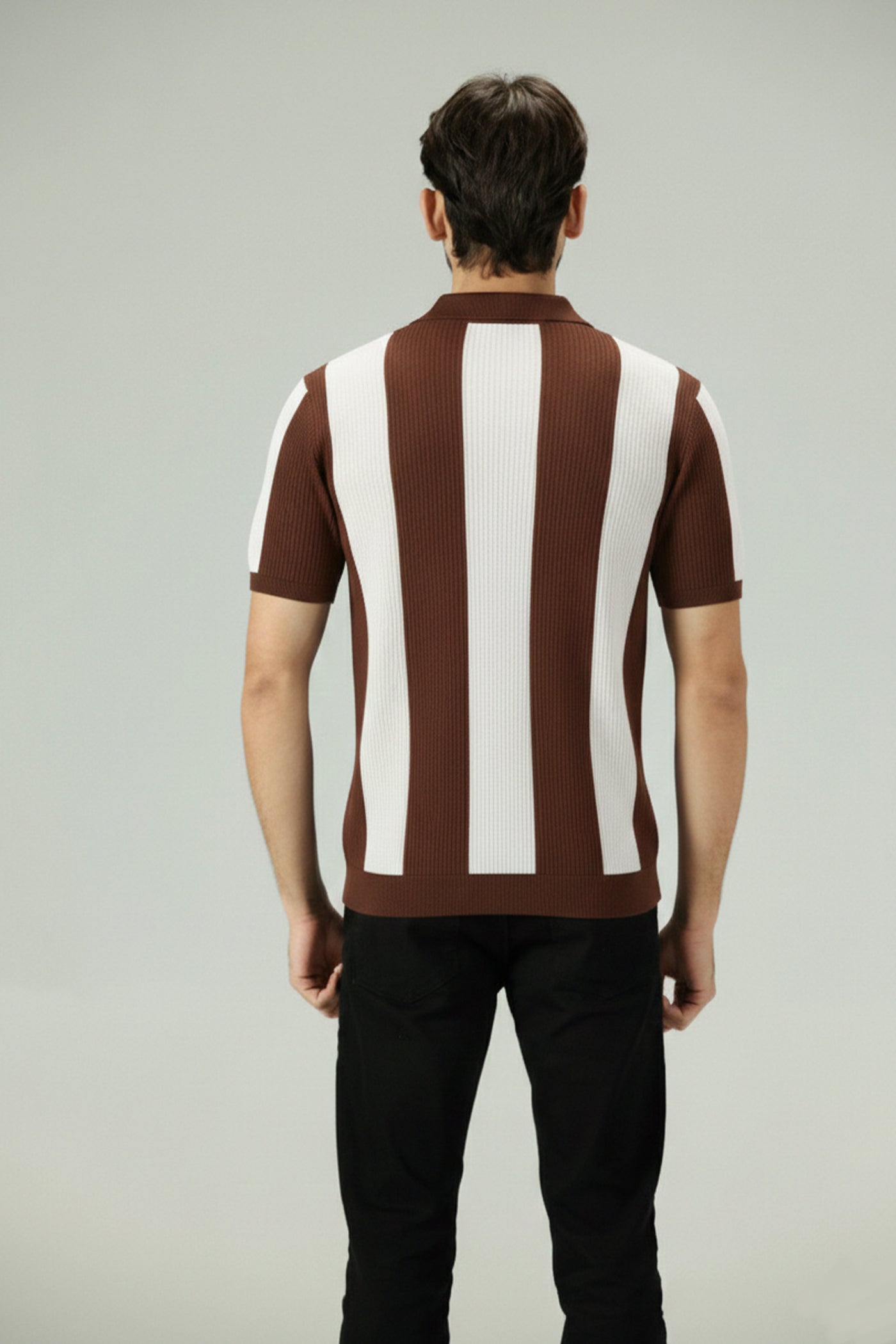 Signature Contrast Jacquard Knitted Polo