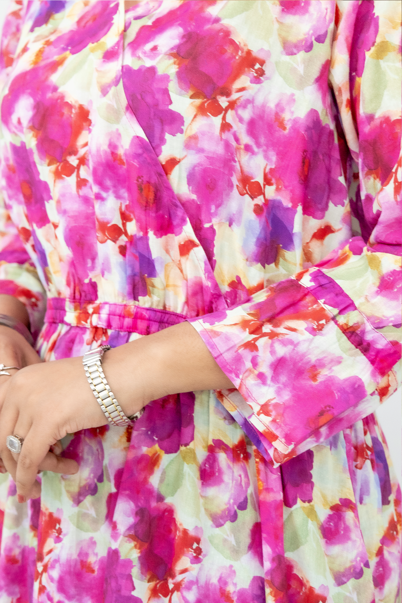Serene Crimson Bloom Midi