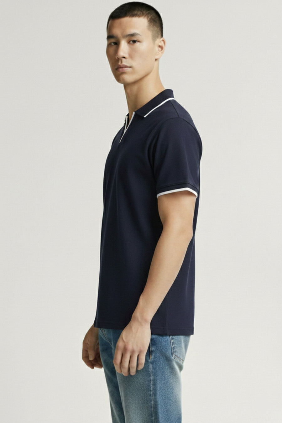 Ink Edge Cotton Polo Shirt