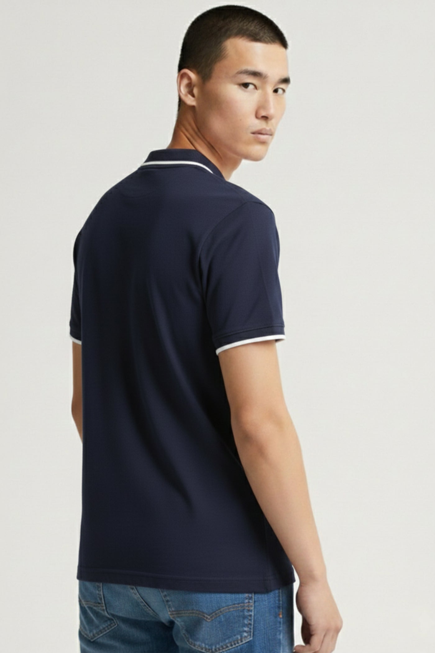 Ink Edge Cotton Polo Shirt