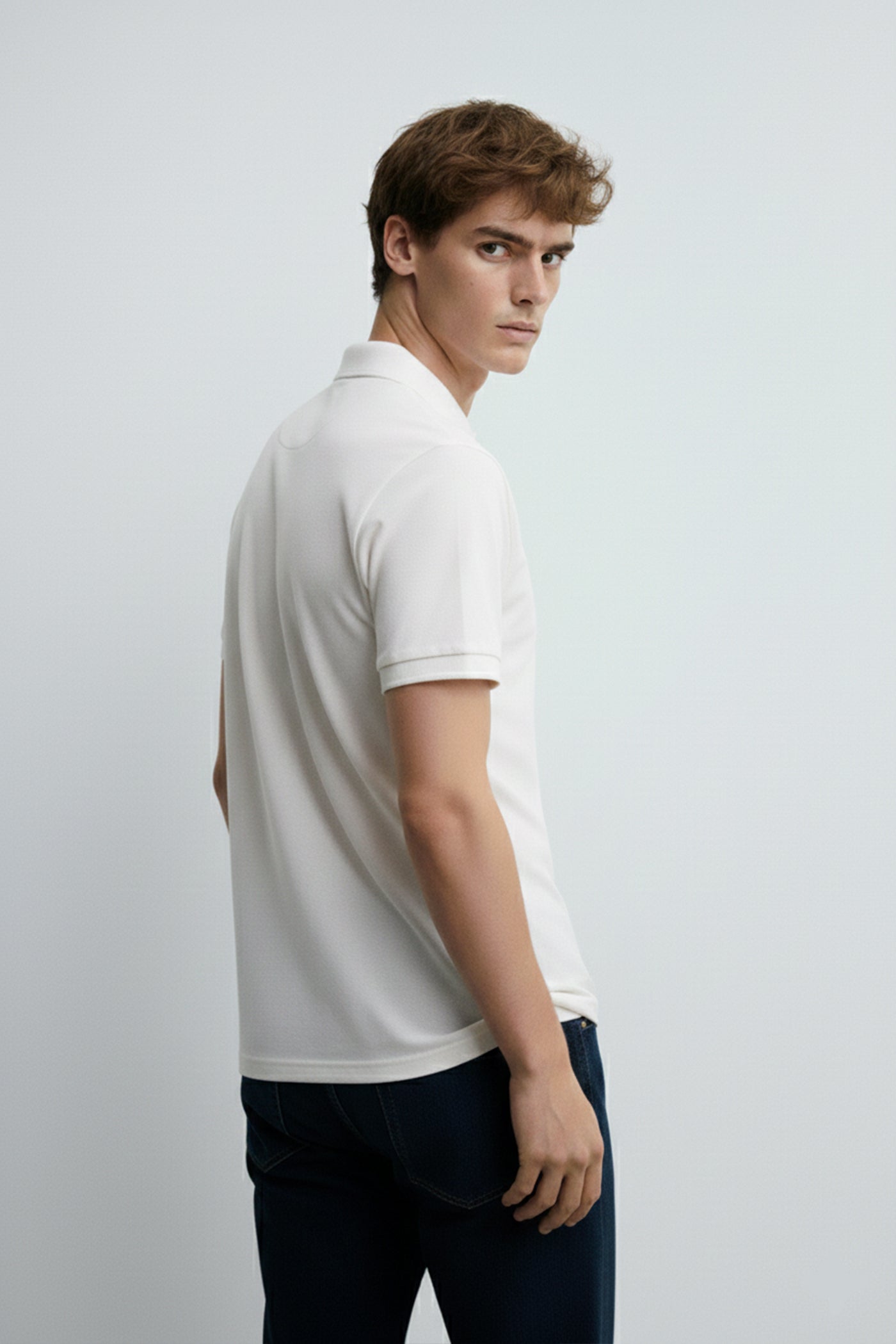 Signature Piqué White Polo