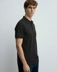 Signature Piqué Black Polo