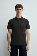 Signature Piqué Black Polo