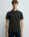 Signature Piqué Black Polo