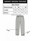 SMOKEY BROWN TROUSER WITH BLACK PANNELS