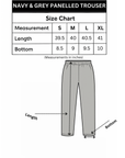 NAVY & GREY PANELLED TROUSER