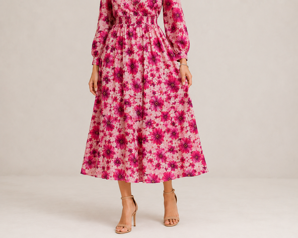 Flowy midi length detail