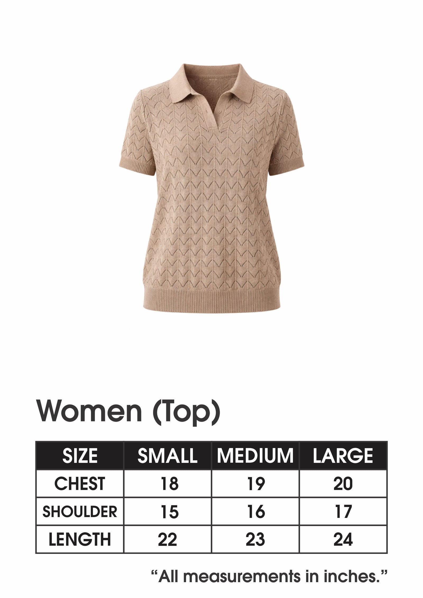 Élan Chevron Knitted Polo
