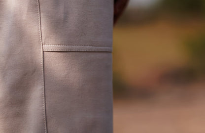 Close-up of a brown leather surface with a blurred background