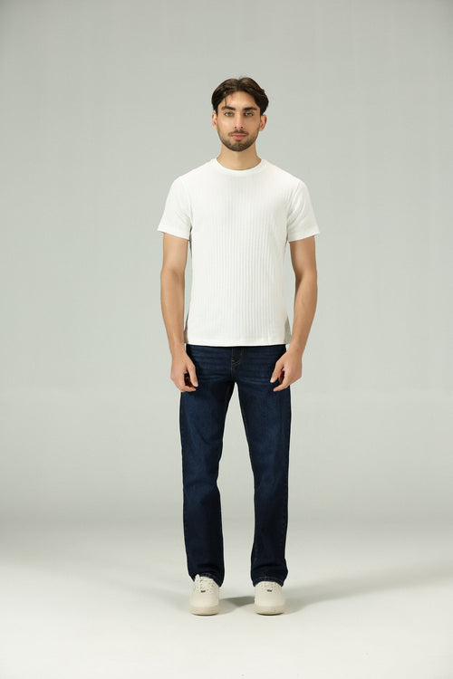Aurelian White Rib Crew Tee