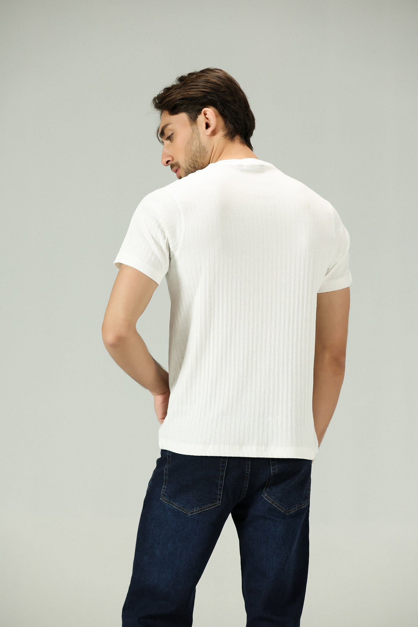Aurelian White Rib Crew Tee